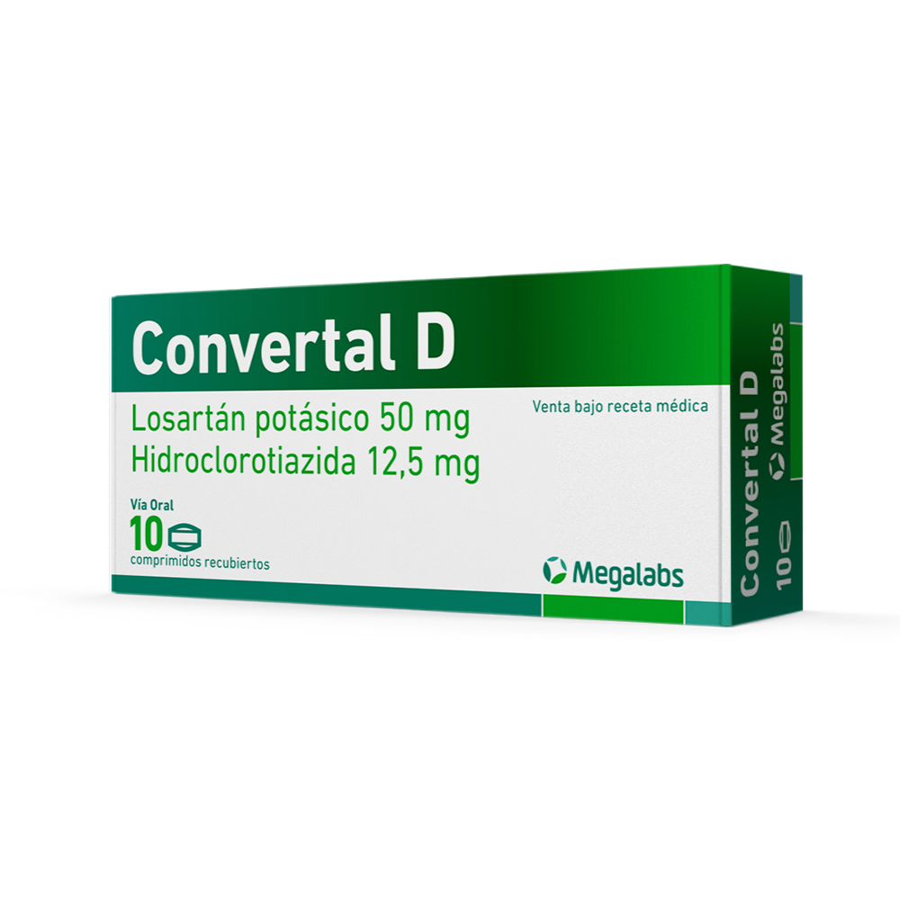 Convertal D 50 / 12,5 mg comprimidos recubiertos