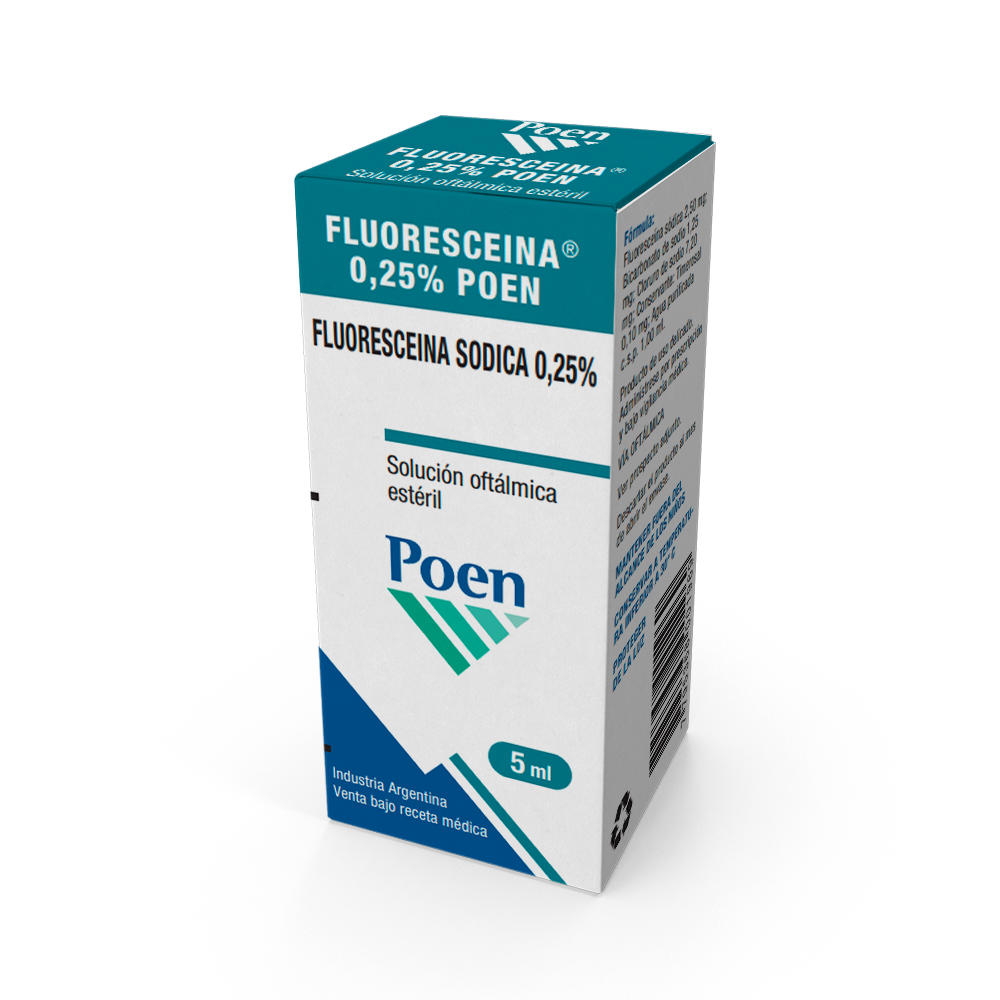 Fluoresceina Poen 0,25% solución oftlmica estéril