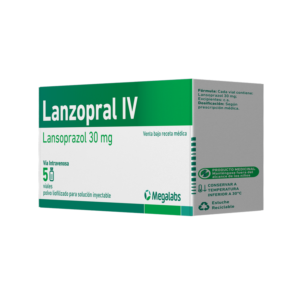 Lanzopral IV (30 mg) polvo liofilizado para solución inyectable